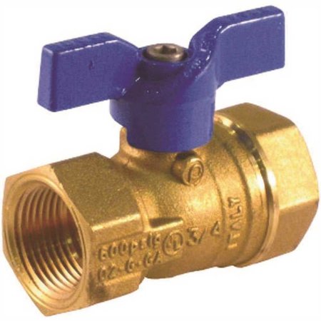 JOMAR INTERNATIONAL 3/4 in. FIP x FIP Gas Ball Valve with Threaded Connection and Side Tap 102-304